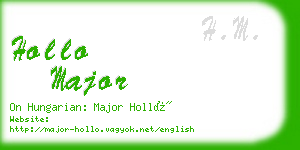 hollo major business card